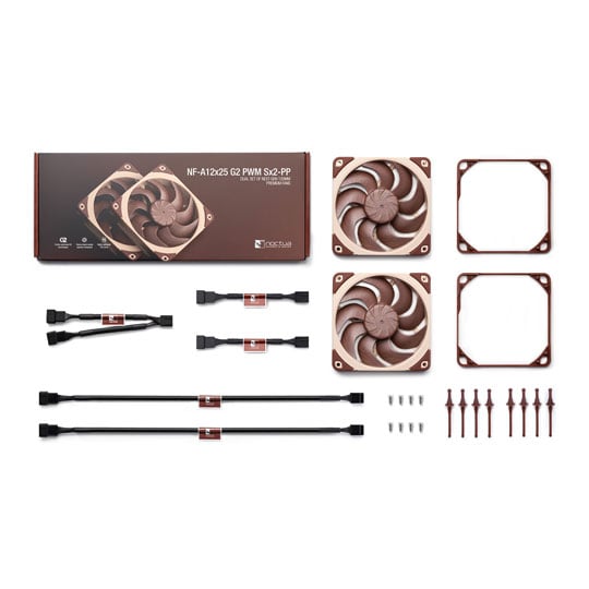 Noctua NF-A12x25 G2 PWM Sx2 PP 120mm Next Generation Push Pull Premium Quiet Fans : image 4