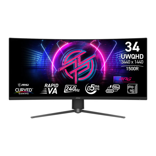 MSI 34" MPG 346CQRF X24 UWQHD 240Hz Curved Monitor