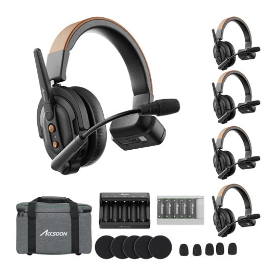 Accsoon CoMo SE Wireless Intercom System (1 Host Headset, 4 Remote Headsets)