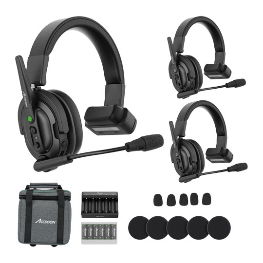Accsoon CoMo Wireless Intercom System (1 Host Headset, 2 Remote Headsets) : image 1