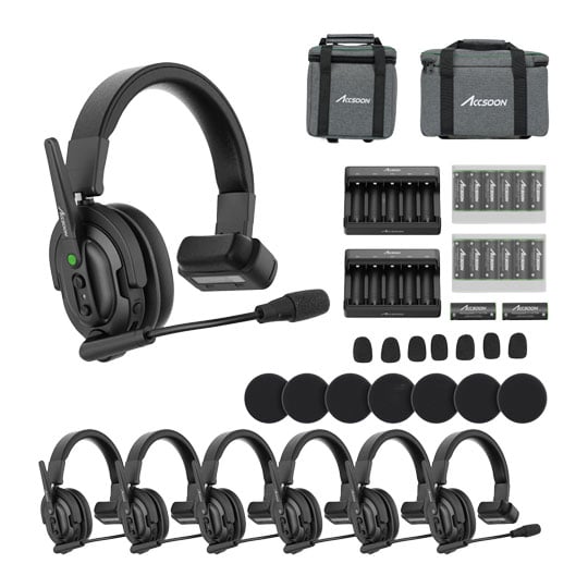 Accsoon CoMo Wireless Intercom System (1 Host Headset, 6 Remote Headsets)