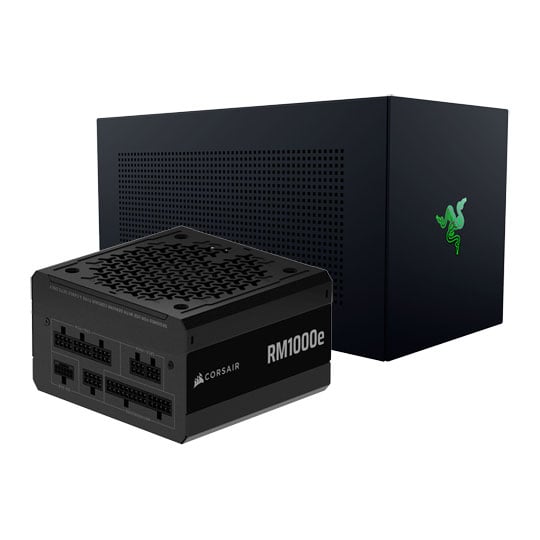 Razer Core X V2 eGPU ThunderBolt 5 Enclosure & CORSAIR RM1000e (2025) ATX PSU Bundle (Requires GPU)