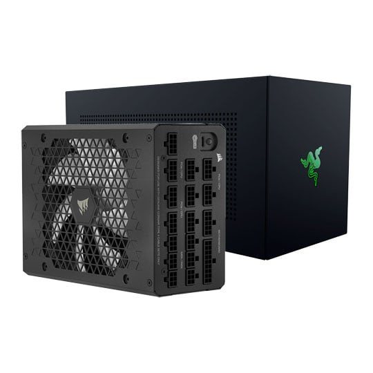 Razer Core X V2 eGPU ThunderBolt 5 Enclosure & CORSAIR HX1500i (2025) ATX PSU Bundle (No GPU)