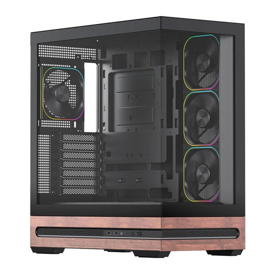 VIDA Elegance Black Tempered Glass Mid Tower PC Gaming Case