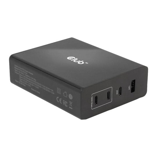 Club 3D 132W GaN Technology 4-Port USB Travel Charger with PD3.0 Support : image 3