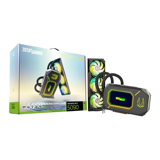 ZOTAC NVIDIA GeForce RTX 5090 ArcticStorm 32GB Liquid-Cooled Blackwell Graphics Card