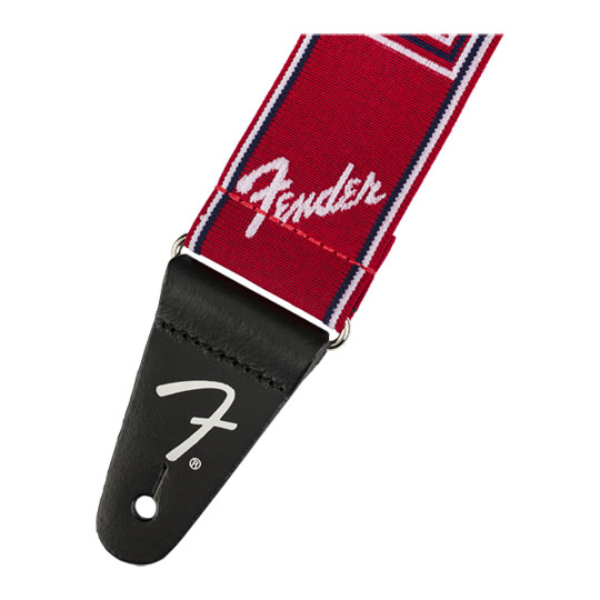 Fender 2" WeighLess Monogram Strap (Red/White/Blue)