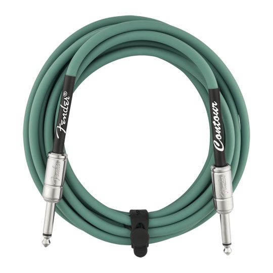 Fender Contour Instrument Cable, Sherwood Green, 15 ft