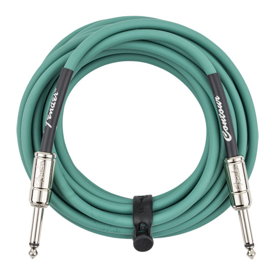 Fender Contour Instrument Cable, Sherwood Green, 18.6 ft
