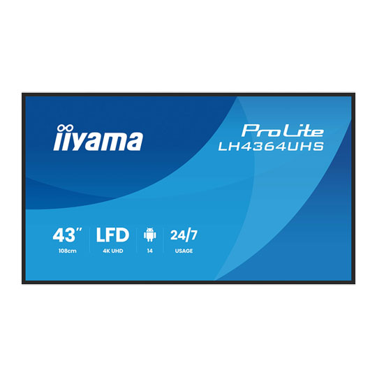 iiyama 43" ProLite LH4364UHS-B1AG 4K UHD Professional Digital Signage Display iiyama 43" ProLite LH4364UHS-B1AG 4K UHD Professional Digital Signage Display