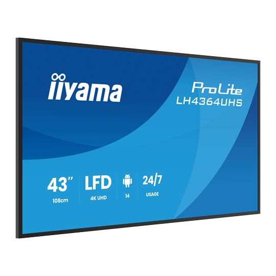 iiyama 43" ProLite LH4364UHS-B1AG 4K UHD Professional Digital Signage Display iiyama 43" ProLite LH4364UHS-B1AG 4K UHD Professional Digital Signage Display