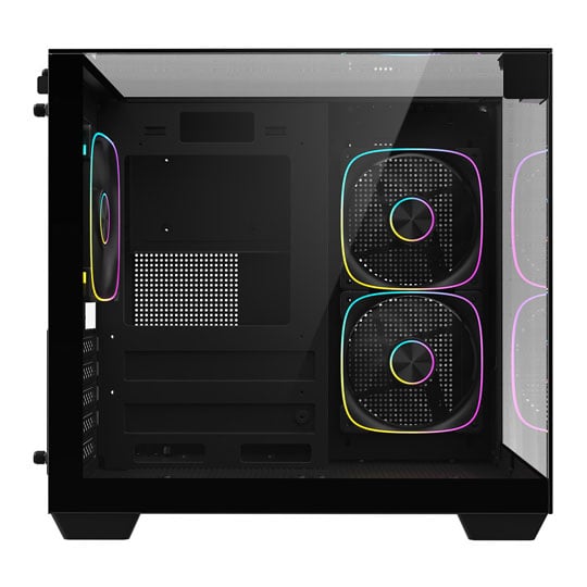 CIT Eclipse Mini Black MicroATX PC Case with 3x ARGB Fans