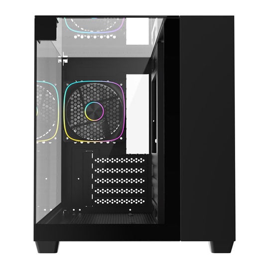 CIT Eclipse Mini Black MicroATX PC Case with 3x ARGB Fans : image 3