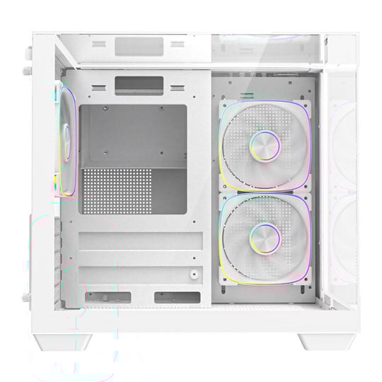 CIT Eclipse Mini White MicroATX PC Case with 3x ARGB Fans