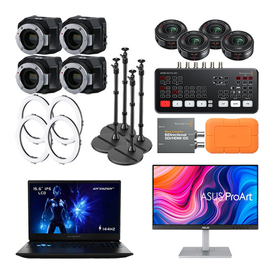 Blackmagic 4-Person Esports Kit with Laptop and Custom Storage Case