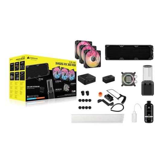 CORSAIR iCUE LINK XH505i RX 360 RGB Custom Cooling Kit - Black
