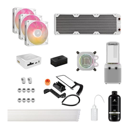 CORSAIR iCUE LINK XH505i RX 360 RGB Custom Cooling Kit - White