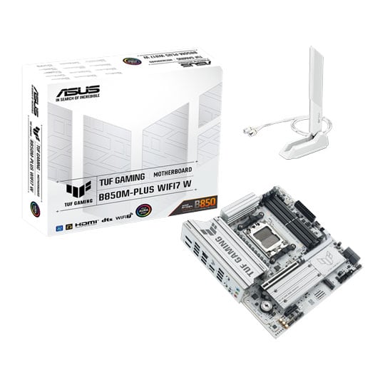 ASUS TUF GAMING B850M-PLUS WiFi7 W AM5 DDR5 PCIe 5.0 Micro-ATX Motherboard
