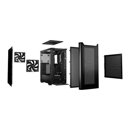 Open Box be quiet! Pure Base 501 Airflow Black Mid Tower PC Gaming Case : image 3
