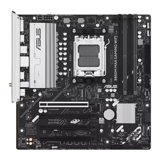ASUS B850M MAX GAMING WIFI AM5 DDR5 PCIE 5.0 mATX Motherboard ASUS B850M MAX GAMING WIFI AM5 DDR5 PCIE 5.0 mATX Motherboard