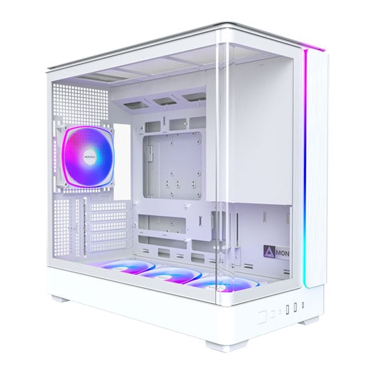 Montech KING 15 PRO ARGB MicroATX Tower White PC Case