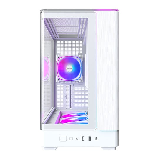 Montech KING 15 PRO ARGB MicroATX Tower White PC Case
