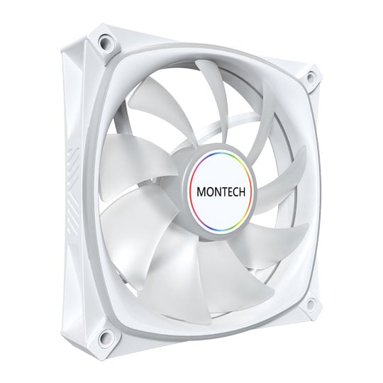 Montech AX120 Pro ARGB 120mm White PWM Fan Triple Pack w/ Fan Hub : image 3