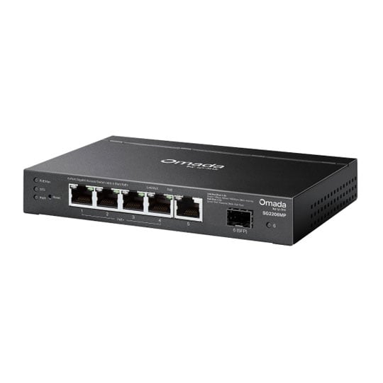 tp-link 6-Port SG2206MP Omada Access Gigabit PoE+ Smart Switch