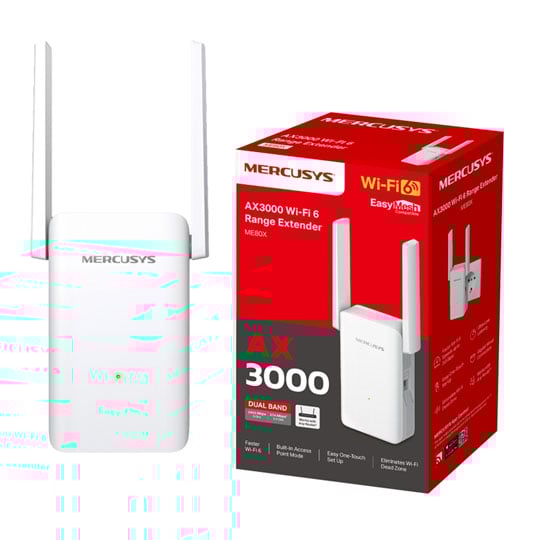 Mercusys ME80X AX3000 Dual-Band Wi-Fi 6 Range Extender