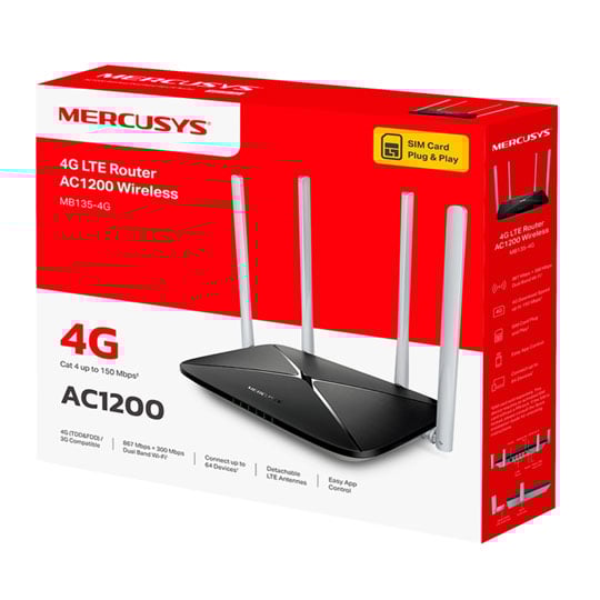 Mercusys MB135-4G 4G AC1200 Dual-Band LTE Wi-Fi Router