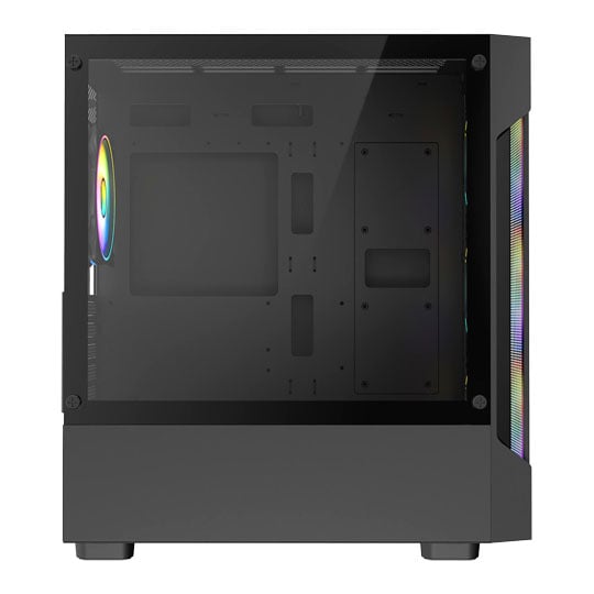 CiT Tornado Mesh Black Micro-ATX Tempered Glass PC Gaming Case with 4x 120mm ARGB Fans