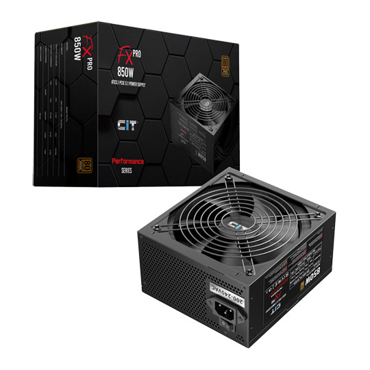 CiT FX Pro 850W Black Wired ATX 3.1 Power Supply CiT FX Pro 850W Black Wired ATX 3.1 Power Supply