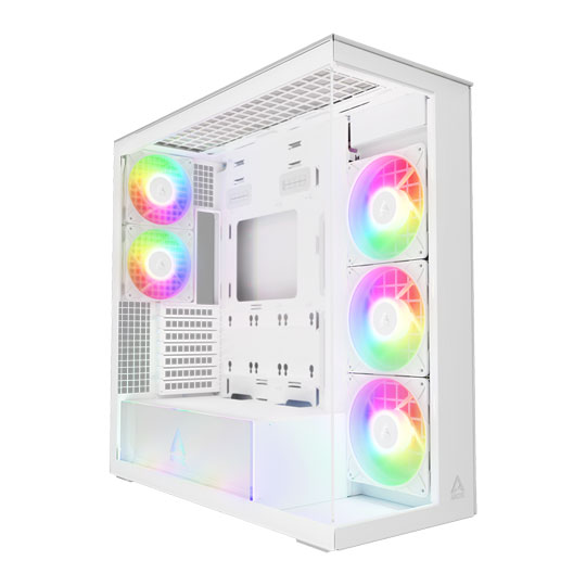 Arctic Xtender White Tempered Glass w/o Vertical Mount Mid-Tower E-ATX Case