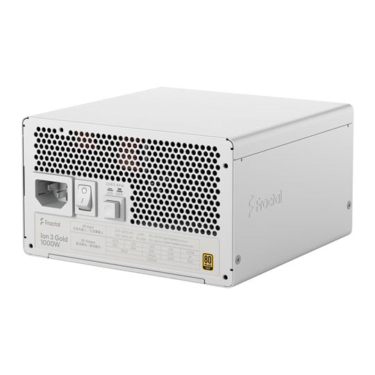 Fractal Design Ion 3 Gold 1000W Fully Modular 80+ Gold ATX 3.1 White PSU / Power Supply : image 3