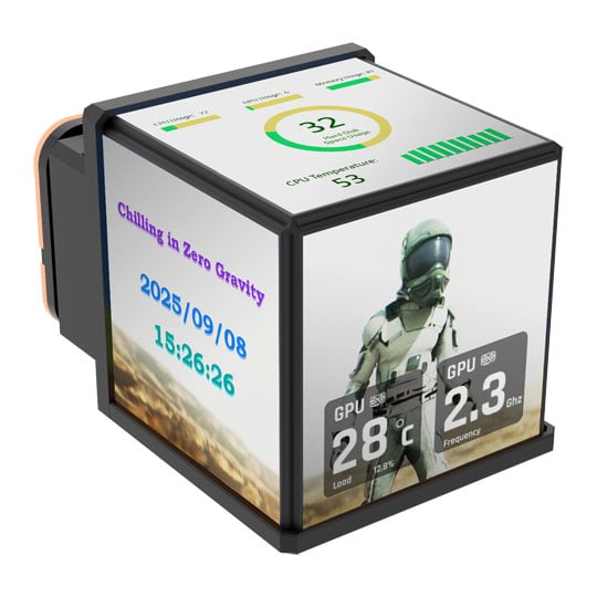 Thermaltake MINECUBE 360 Black All-in-One CPU Cooler with Quad-LCD + SWAFAN EX12 ARGB : image 3