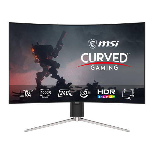 Refurbished MSI 31.5" MAG 325CQRXF E2 WQHD 240Hz Rapid VA Curved Gaming Monitor