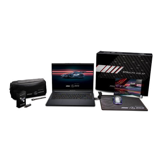MSI Stealth A16 Mercedes AMG AI+ A3XWGG-047UK QHD+ 240Hz Ryzen Ai 9 GeForce RTX 5070 Copilot+ Laptop