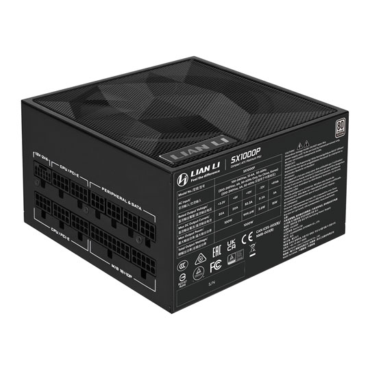 Lian Li SX Platinum 1000W Fully Modular 80+ Platinum ATX 3.1 Black