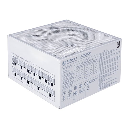 Lian Li SX Platinum 1000W Fully Modular 80+ Platinum ATX 3.1 White PSU / Power Supply : image 3