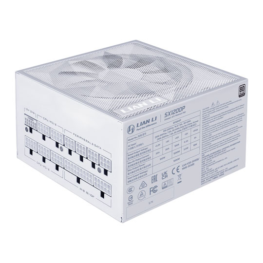 Lian Li SX Platinum 1200W Fully Modular 80+ Platinum ATX 3.1 White PSU / Power Supply : image 3