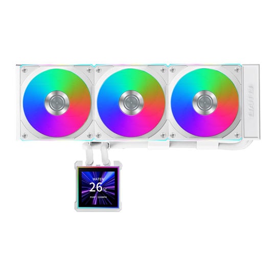 Lian Li Hydroshift II LCD-S 360CL White All-in-One CPU Cooler with LCD and UNI FAN CL