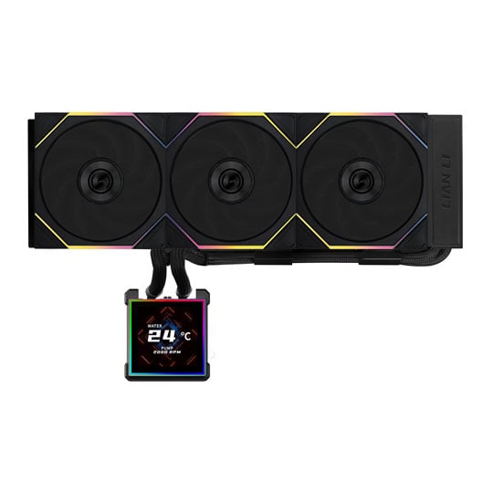 Lian Li Hydroshift II LCD-S 360TL Black All-in-One CPU Cooler with LCD and UNI FAN TL