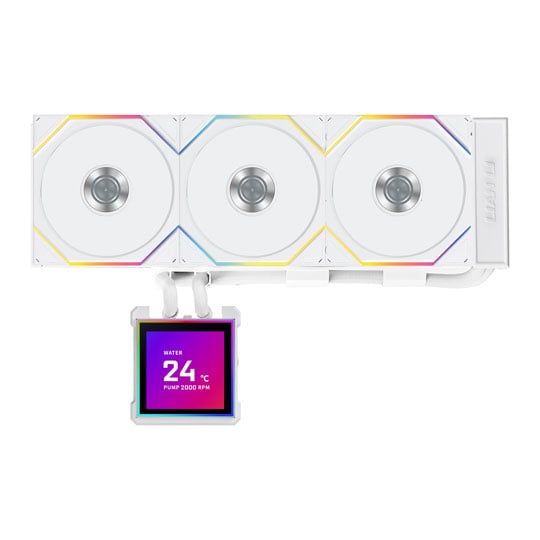 Lian Li Hydroshift II LCD-S 360TL White All-in-One CPU Cooler with LCD and UNI FAN TL