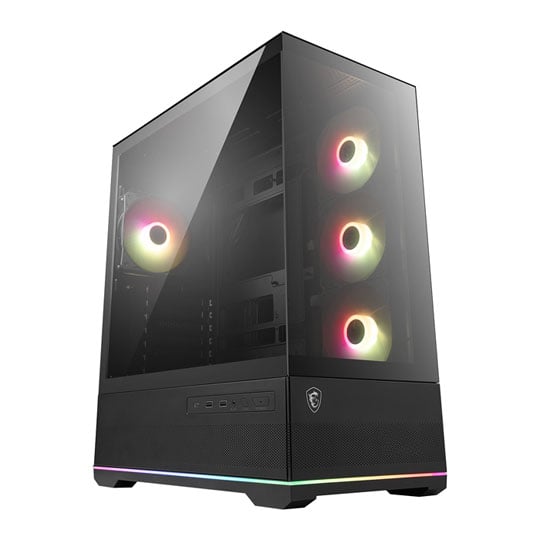 MSI MAG PANO 110R PZ Mid-Tower Tempered Glass Black PC Gaming Case