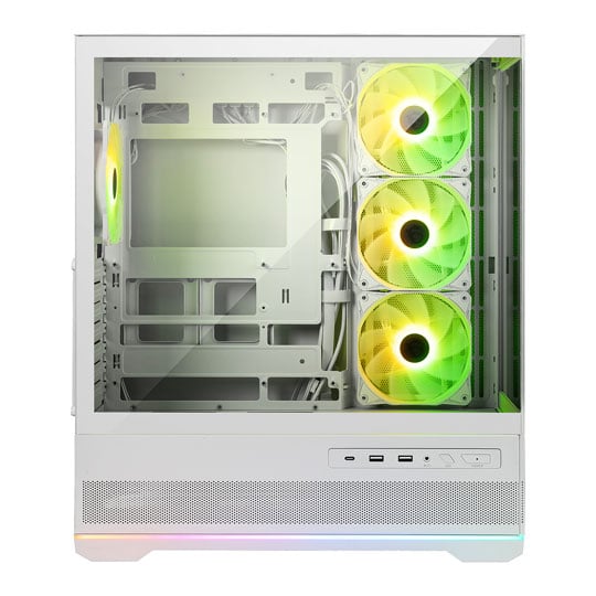 MSI MAG PANO 110R PZ Mid-Tower Tempered Glass White PC Gaming Case