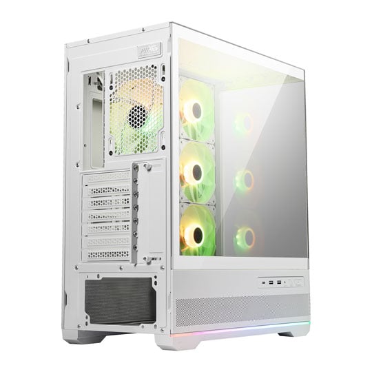 MSI MAG PANO 110R PZ Mid-Tower Tempered Glass White PC Gaming Case : image 4