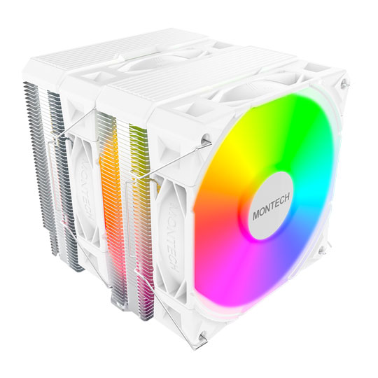 Montech NX600 ARGB White Intel / AMD Dual Tower Air CPU Cooler Montech NX600 ARGB White Intel / AMD Dual Tower Air CPU Cooler