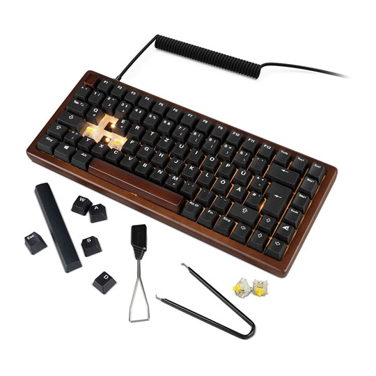 Sharkoon Skiller SGK50 S3 PBT 75% Layout Wood Wired Mechanical Keyboard : image 4