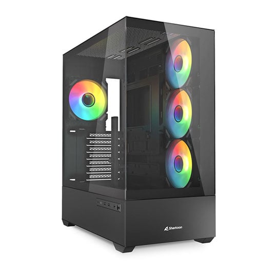 Sharkoon AK6 RGB Black Mid Tower Chassis Sharkoon AK6 RGB Black Mid Tower Chassis