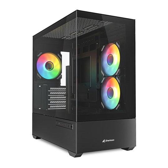 Sharkoon MK6 RGB Black MicroATX Tower Chassis Sharkoon MK6 RGB Black MicroATX Tower Chassis